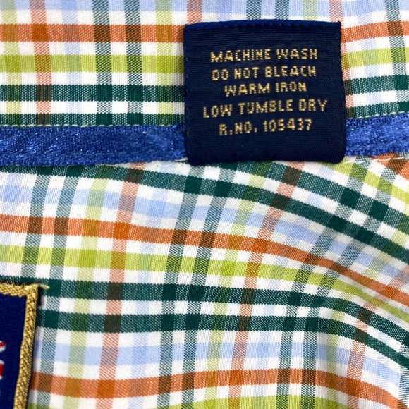 T.HARRIS LONDON Tattersall Plaid Button Down Shirt - Picture 16 of 16